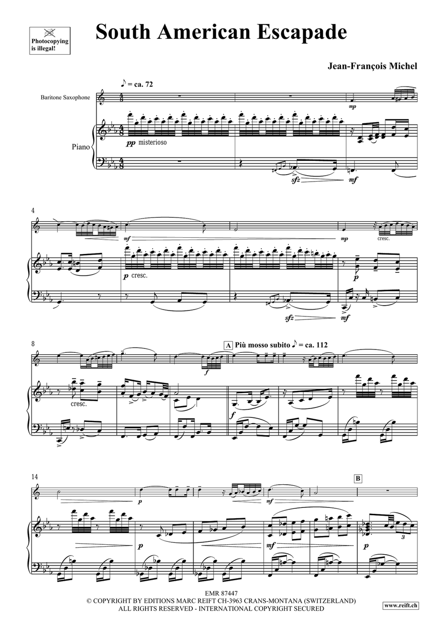 South American Escapade South American Escapade Baritone Saxophone scores gallery preview page 5