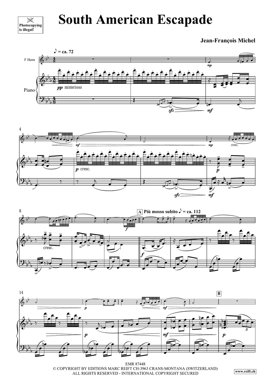 South American Escapade South American Escapade Horn scores gallery preview page 5