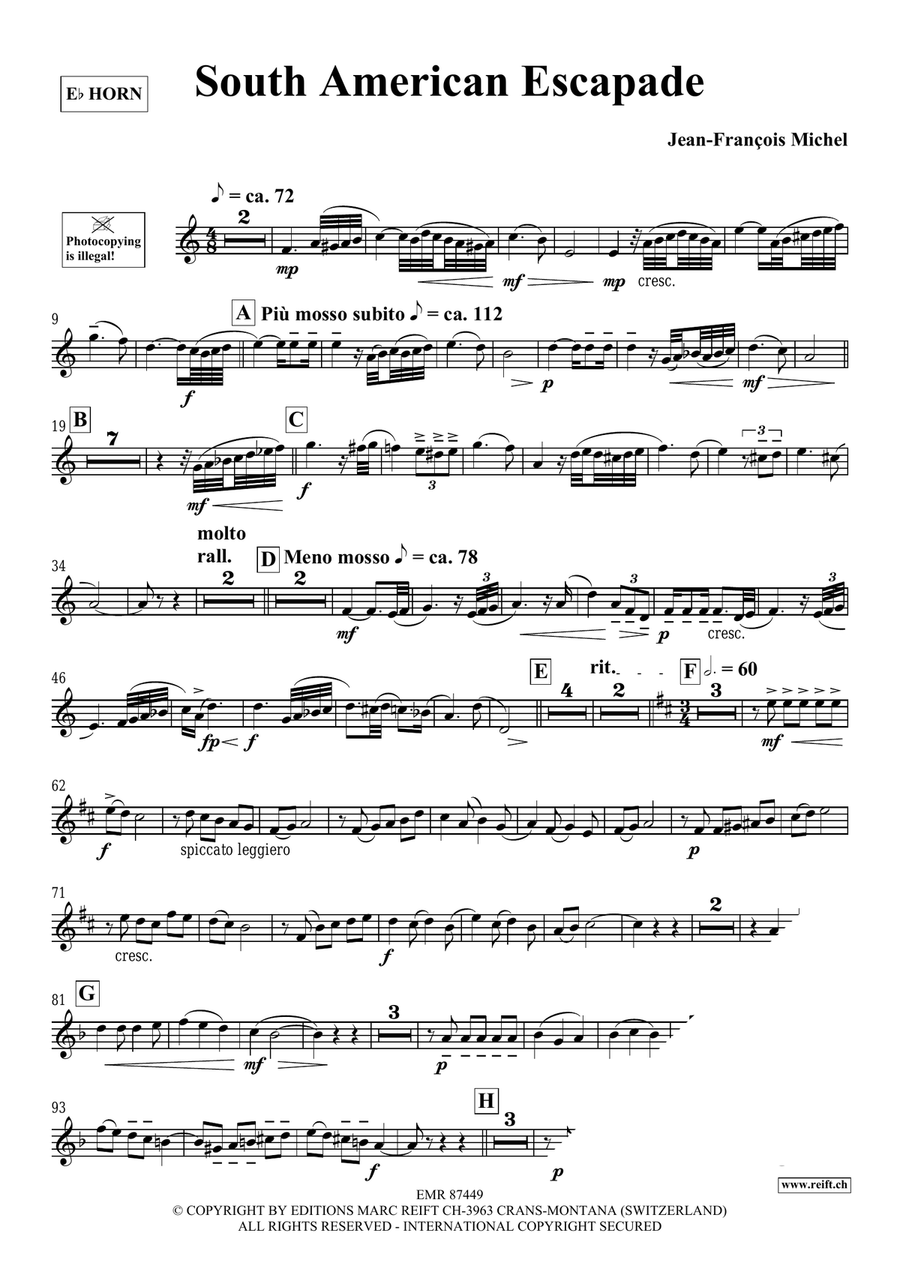 South American Escapade South American Escapade Horn scores gallery preview page 4