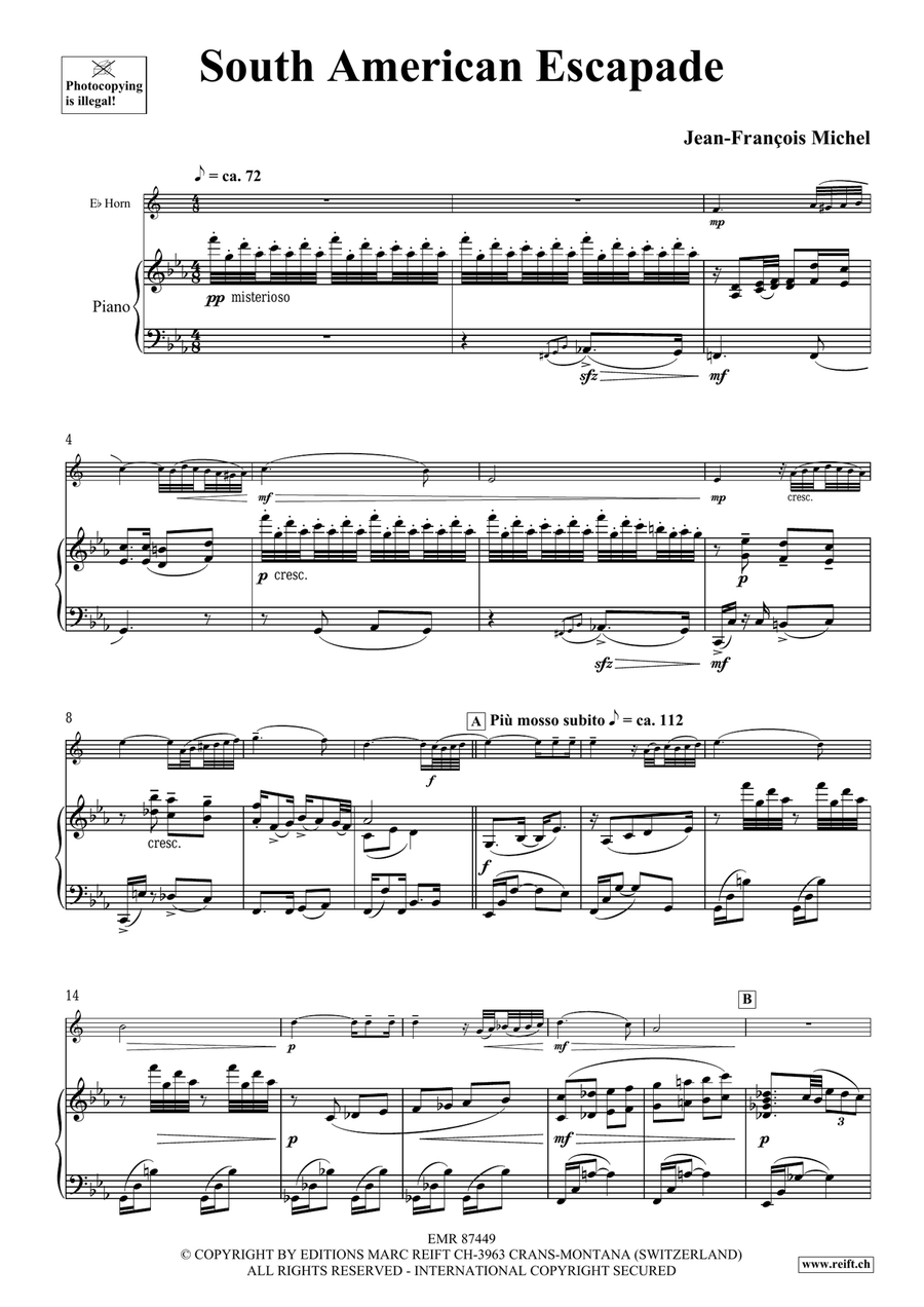 South American Escapade South American Escapade Horn scores gallery preview page 5