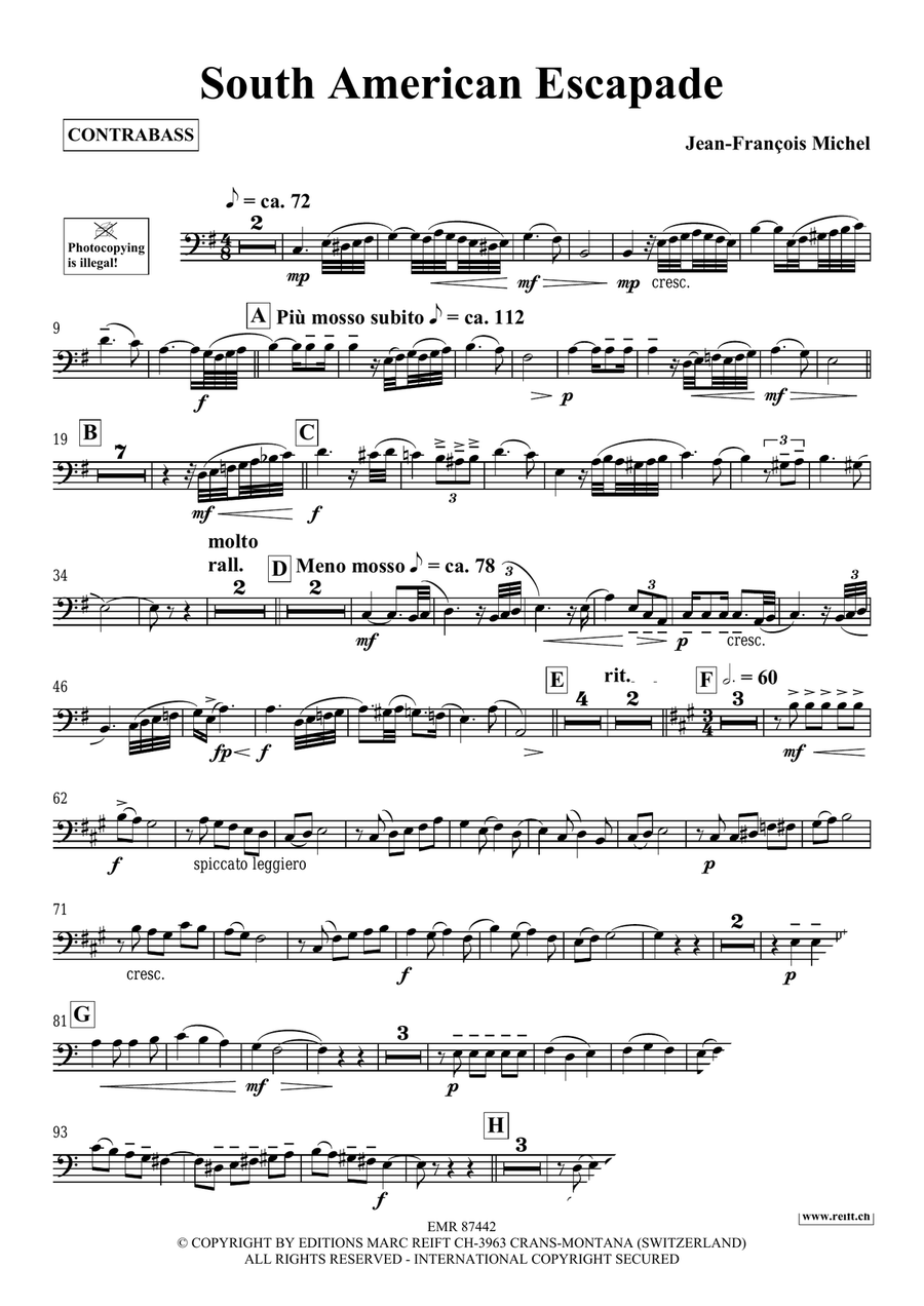 South American Escapade South American Escapade Double Bass scores gallery preview page 4