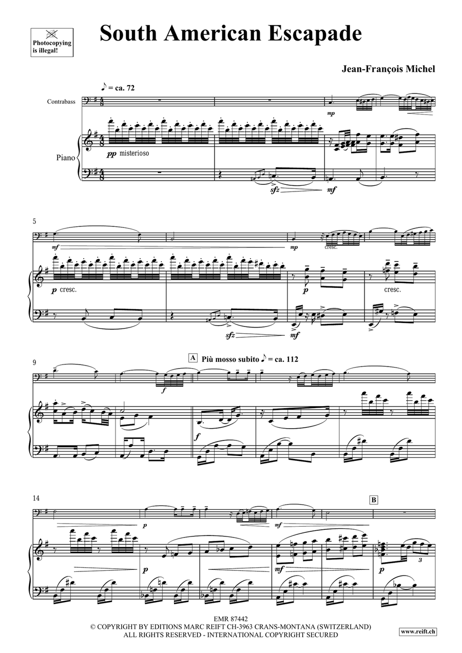 South American Escapade South American Escapade Double Bass scores gallery preview page 5