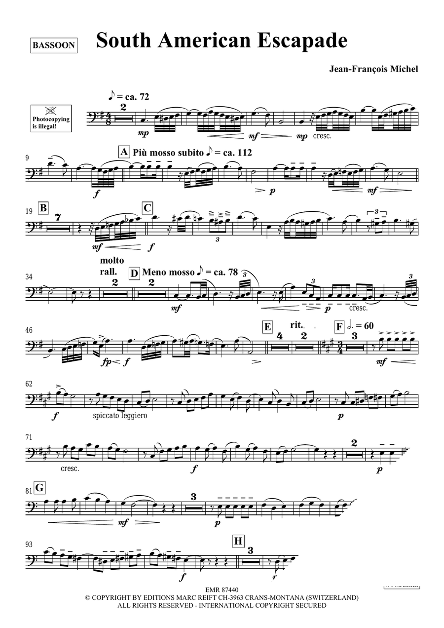 South American Escapade South American Escapade Bassoon Solo scores gallery preview page 4