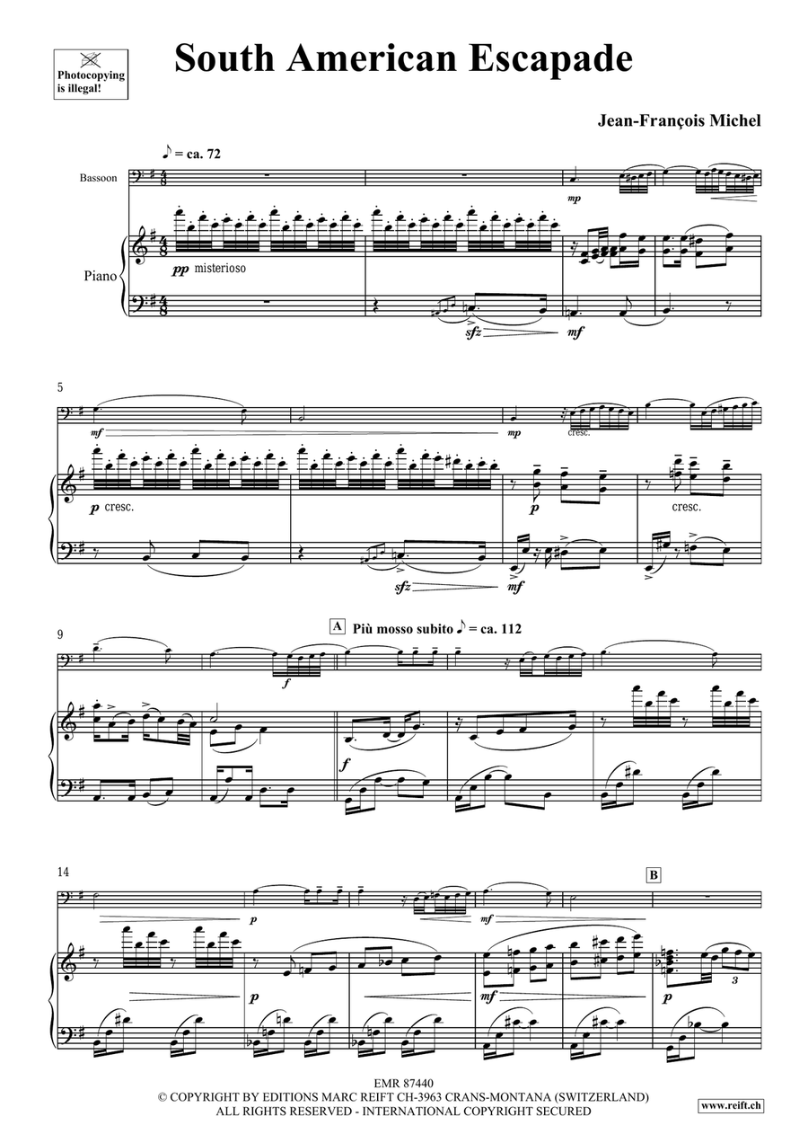 South American Escapade South American Escapade Bassoon Solo scores gallery preview page 5