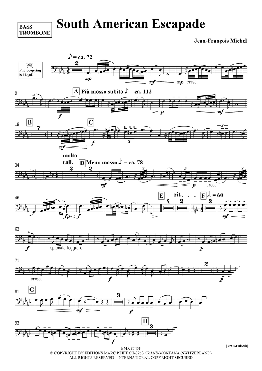 South American Escapade South American Escapade Bass Trombone scores gallery preview page 4