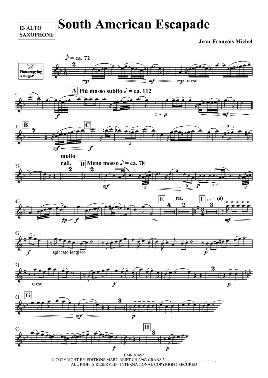 South American Escapade South American Escapade Alto Saxophone scores gallery preview page 4