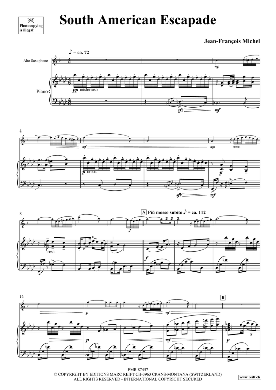 South American Escapade South American Escapade Alto Saxophone scores gallery preview page 5