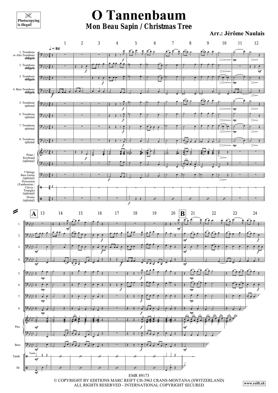 O Tannenbaum O Tannenbaum Trombone scores gallery preview page 4