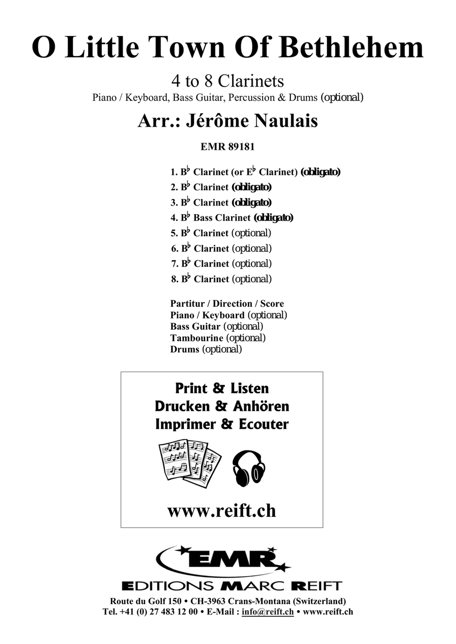 O Little Town Of Bethlehem Clarinet scores gallery preview page 2