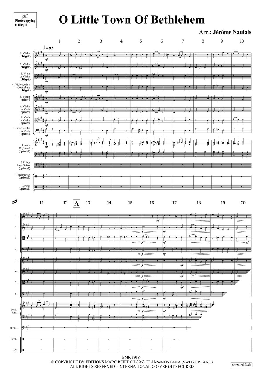 O Little Town Of Bethlehem Score scores gallery preview page 4