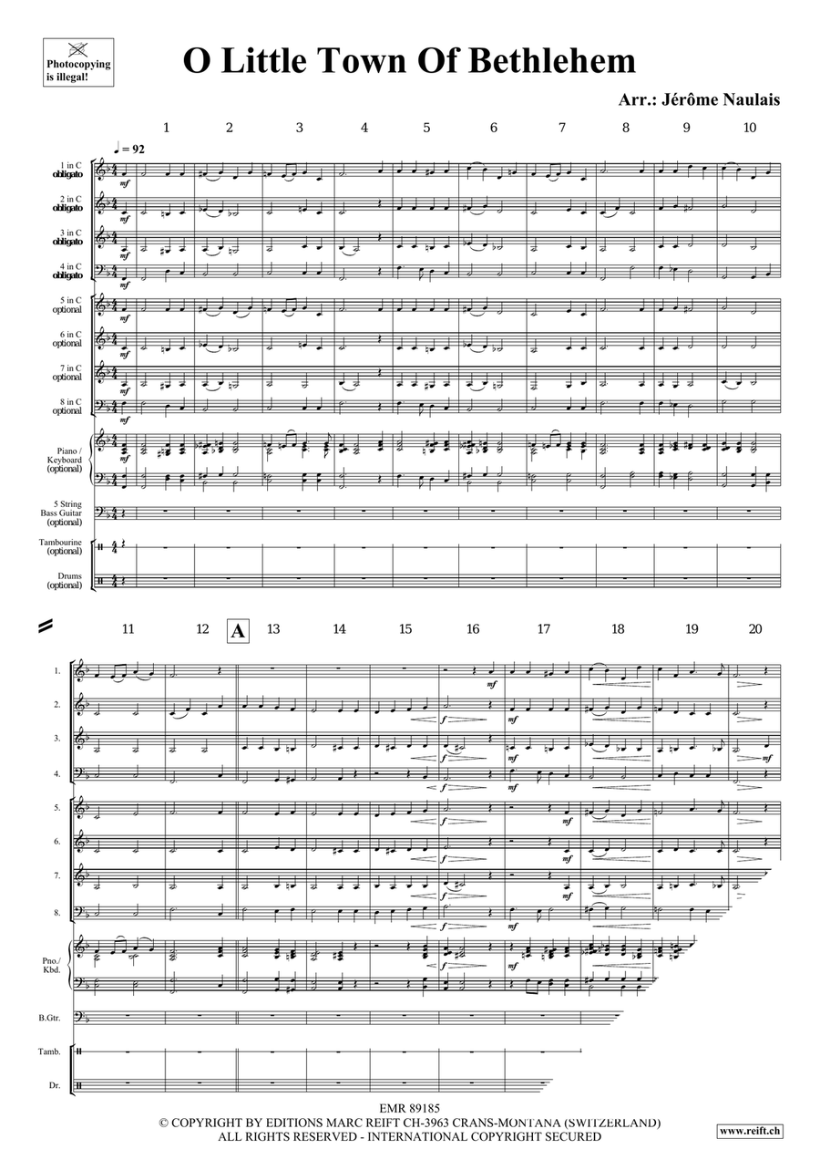 O Little Town Of Bethlehem Score scores gallery preview page 4