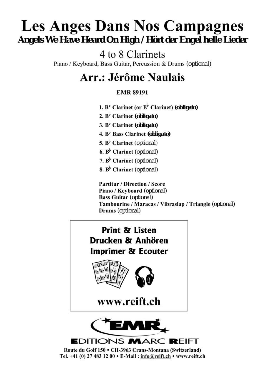 Les Anges Dans Nos Campagnes Clarinet scores gallery preview page 2
