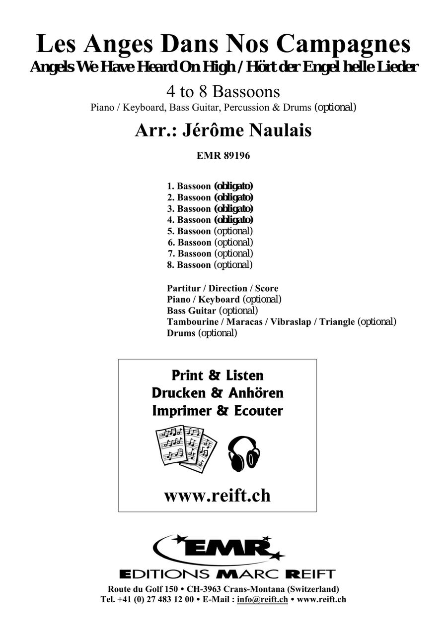 Les Anges Dans Nos Campagnes Bassoon scores gallery preview page 2