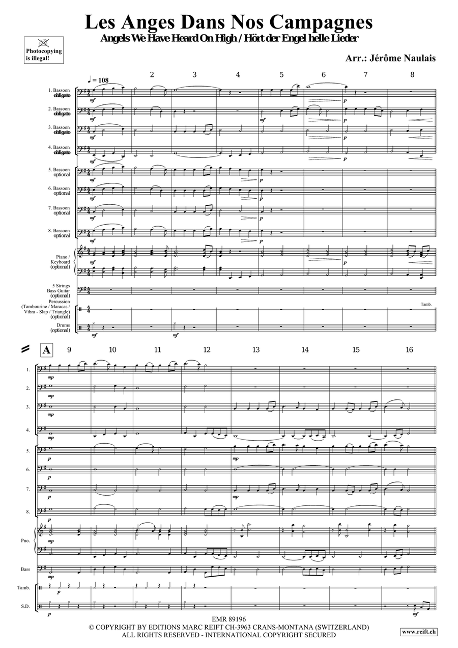 Les Anges Dans Nos Campagnes Bassoon scores gallery preview page 4