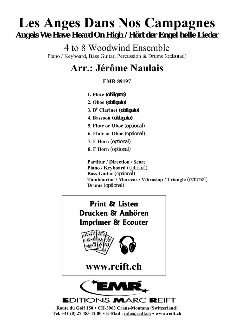 Les Anges Dans Nos Campagnes Woodwind Ensemble scores gallery preview page 2