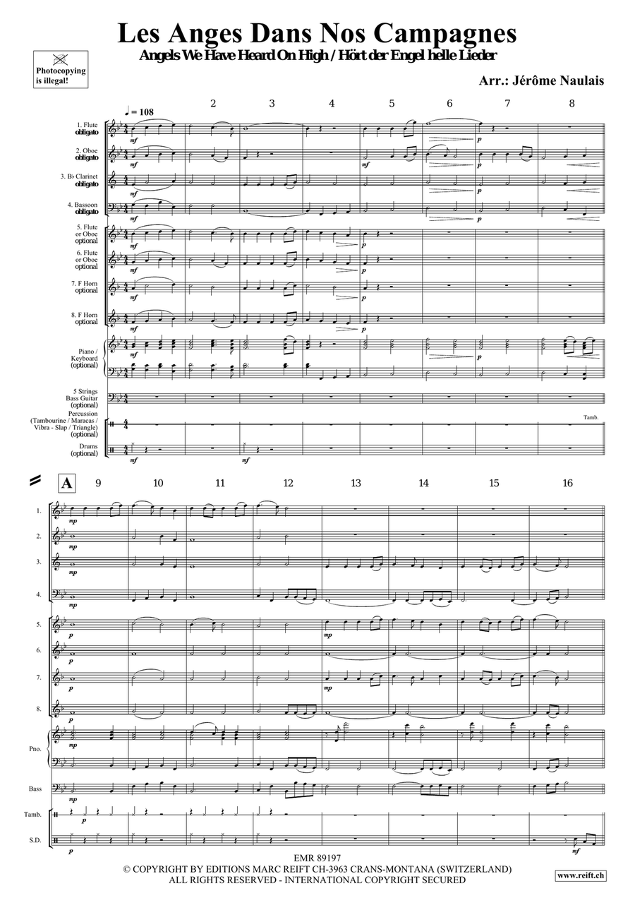 Les Anges Dans Nos Campagnes Woodwind Ensemble scores gallery preview page 4