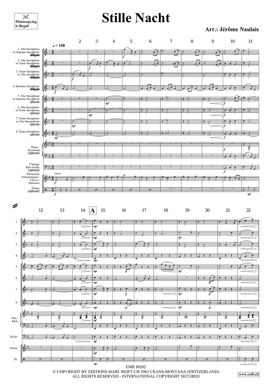 Stille Nacht Stille Nacht Saxophone scores gallery preview page 4