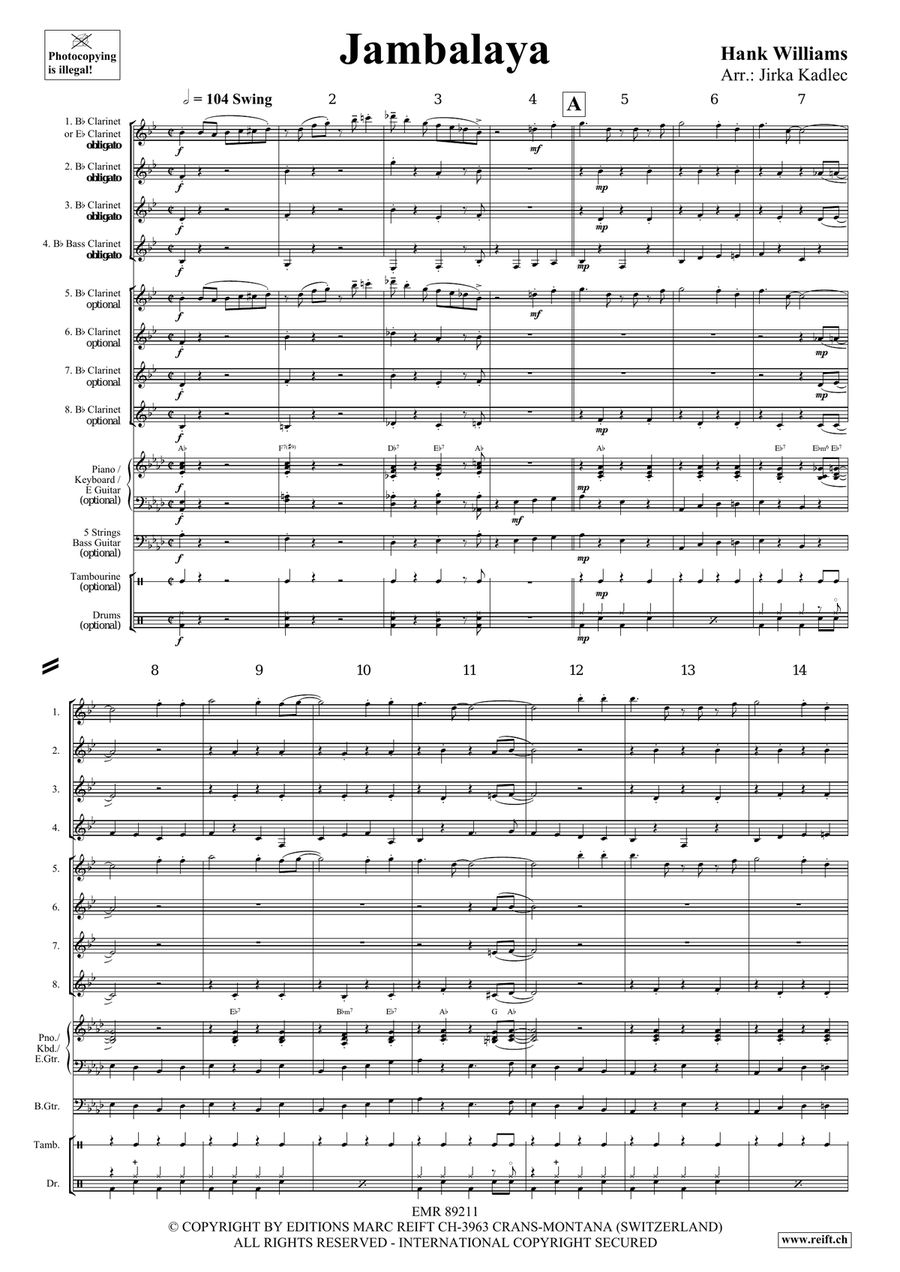 Jambalaya Jambalaya Clarinet scores gallery preview page 4