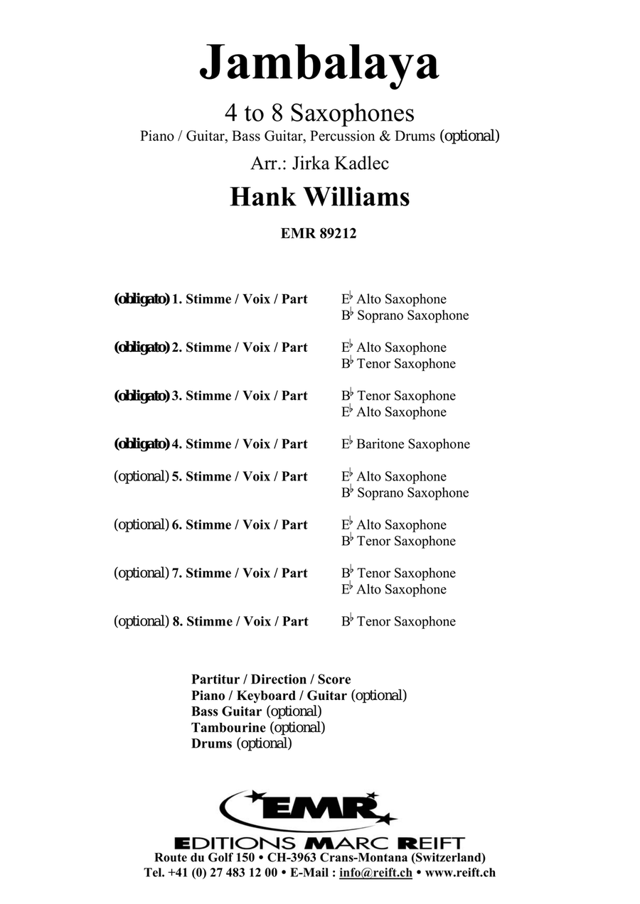 Jambalaya Jambalaya Saxophone scores gallery preview page 2
