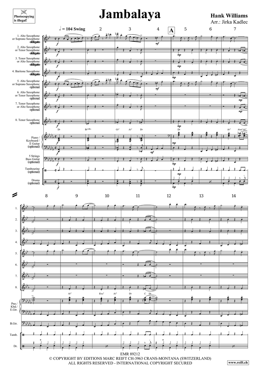 Jambalaya Jambalaya Saxophone scores gallery preview page 4