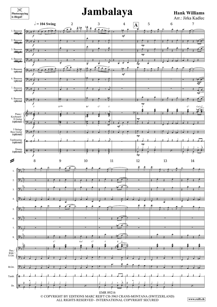 Jambalaya Jambalaya Bassoon scores gallery preview page 4