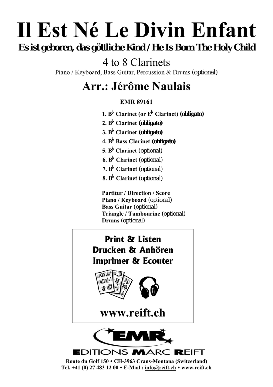 Il Est Né Le Divin Enfant Clarinet scores gallery preview page 2