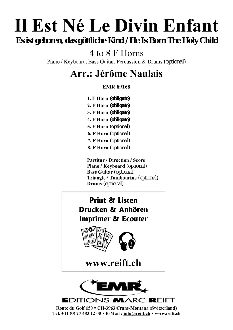 Il Est Né Le Divin Enfant Horn scores gallery preview page 2