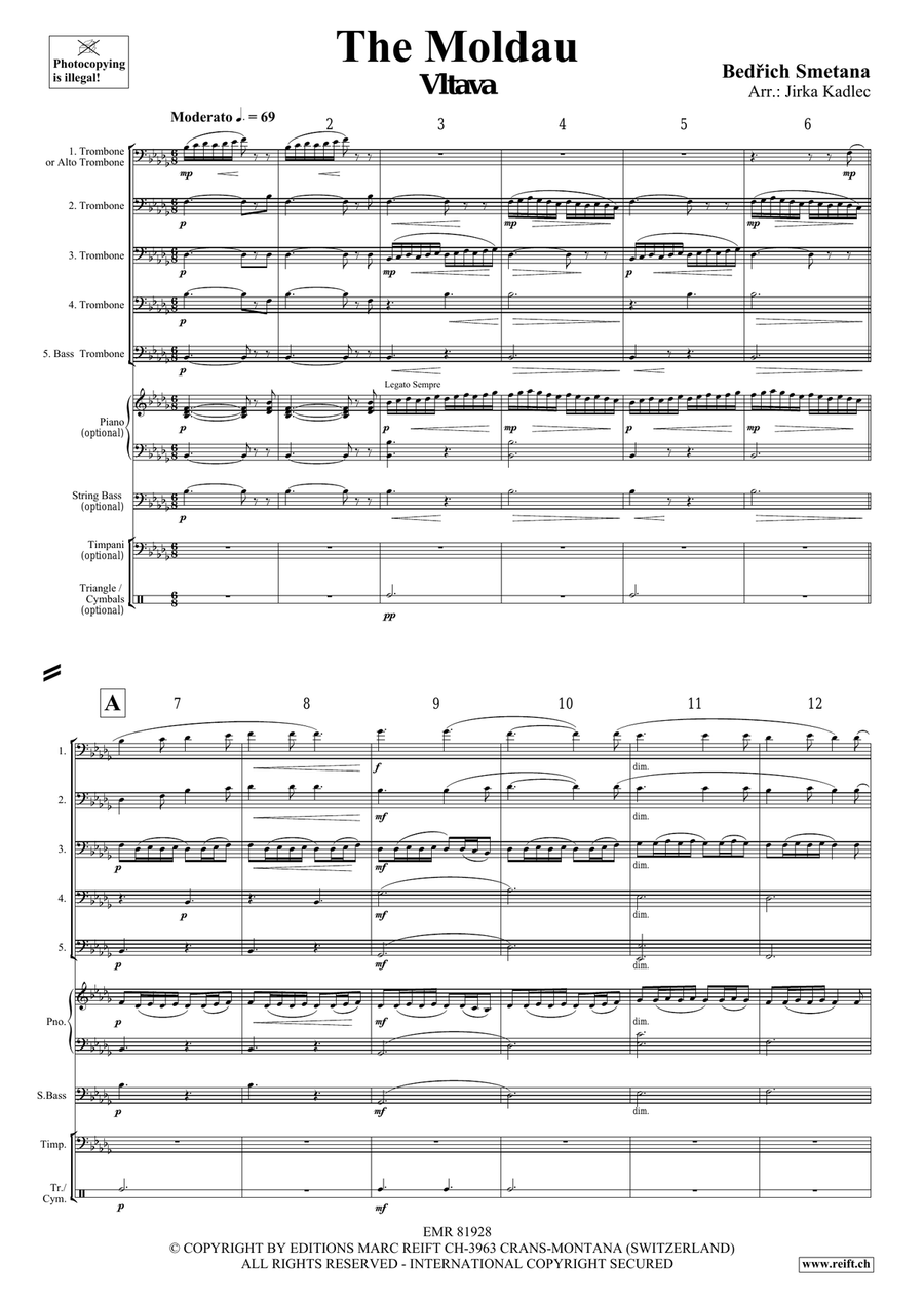 The Moldau The Moldau Trombone scores gallery preview page 3