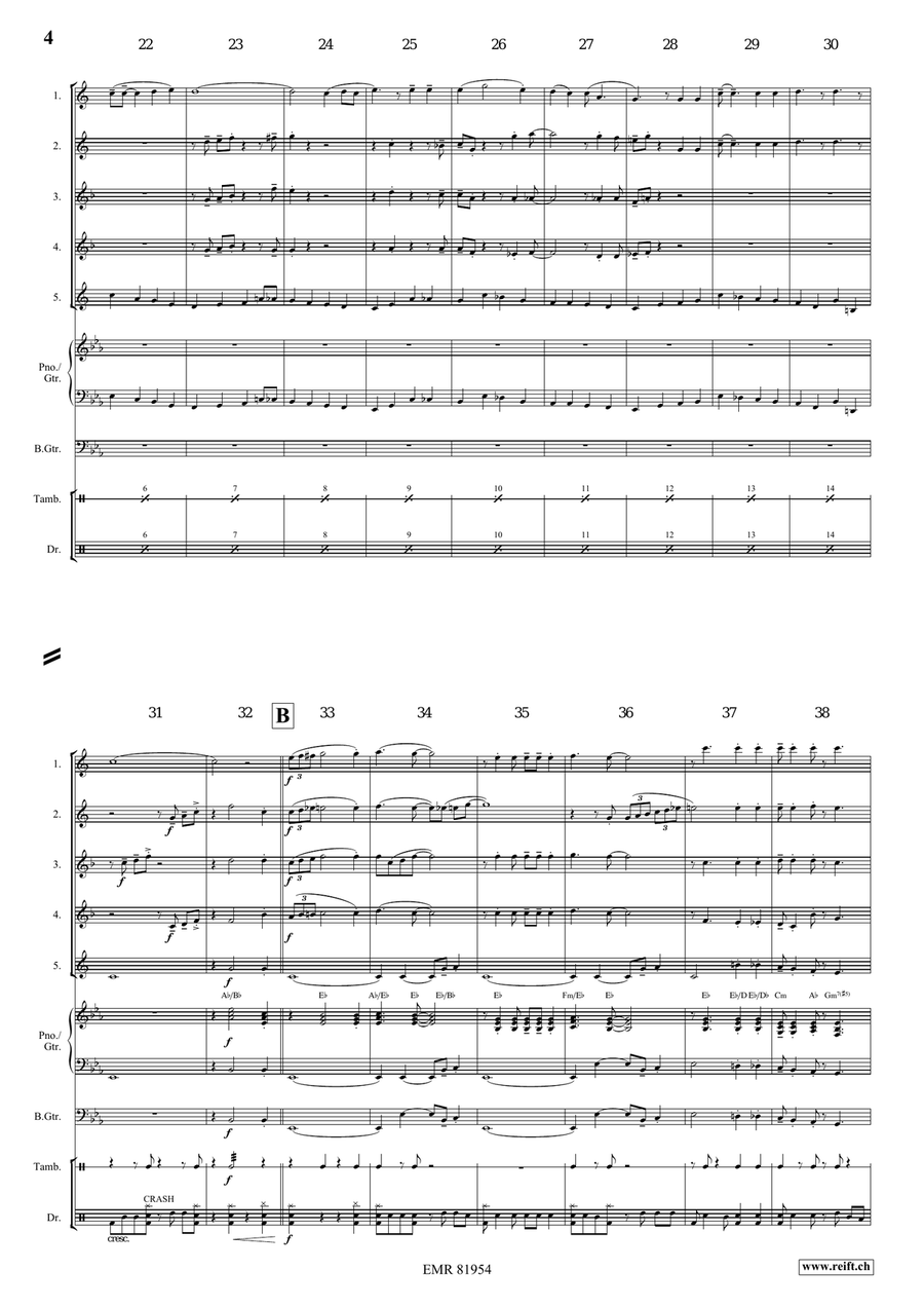 There's A Great Day Coming Saxophone Quintet scores gallery preview page 4