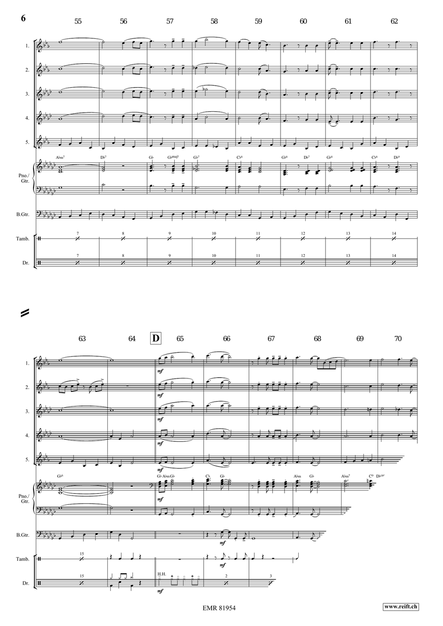 There's A Great Day Coming Saxophone Quintet scores gallery preview page 6