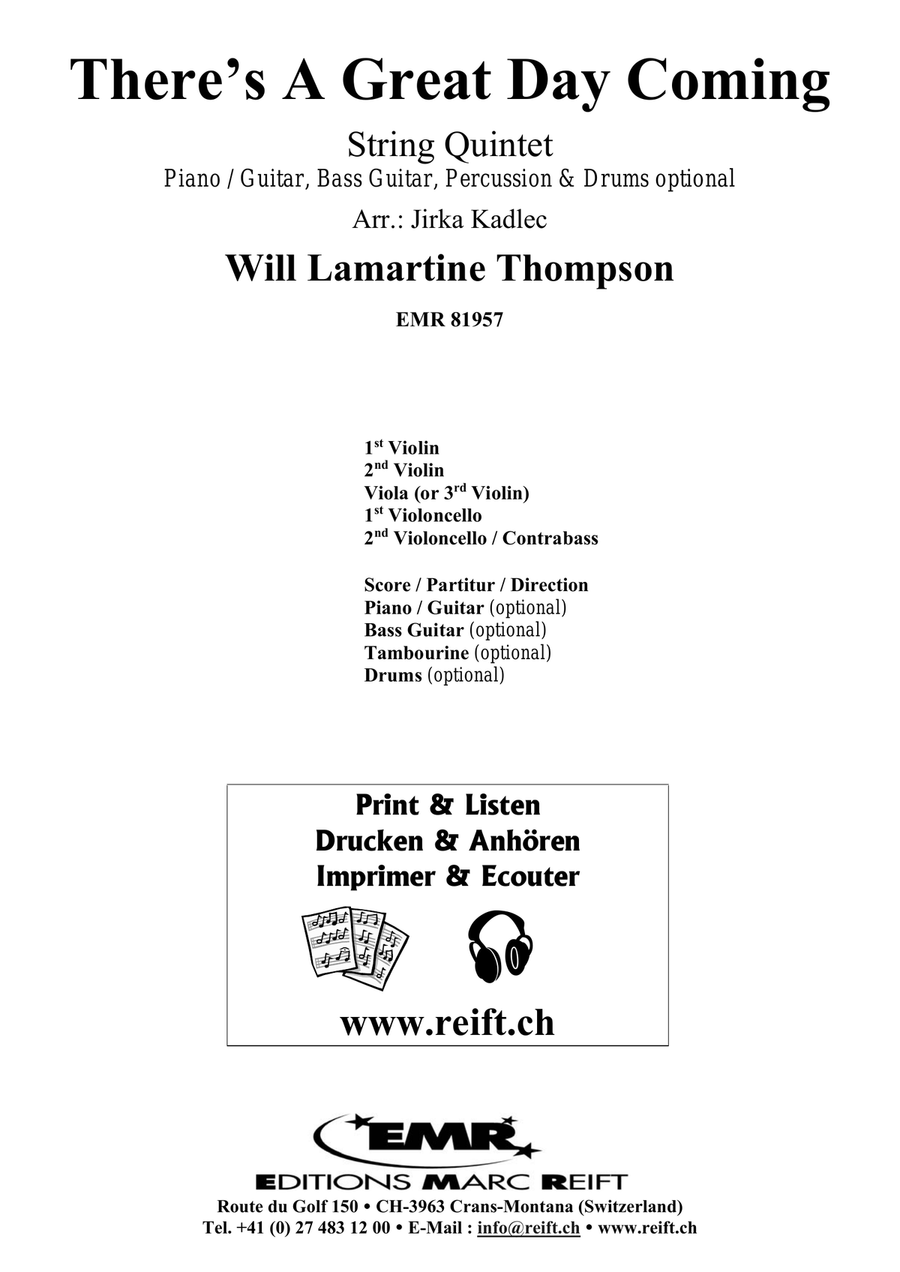 There's A Great Day Coming String Quintet scores gallery preview page 2