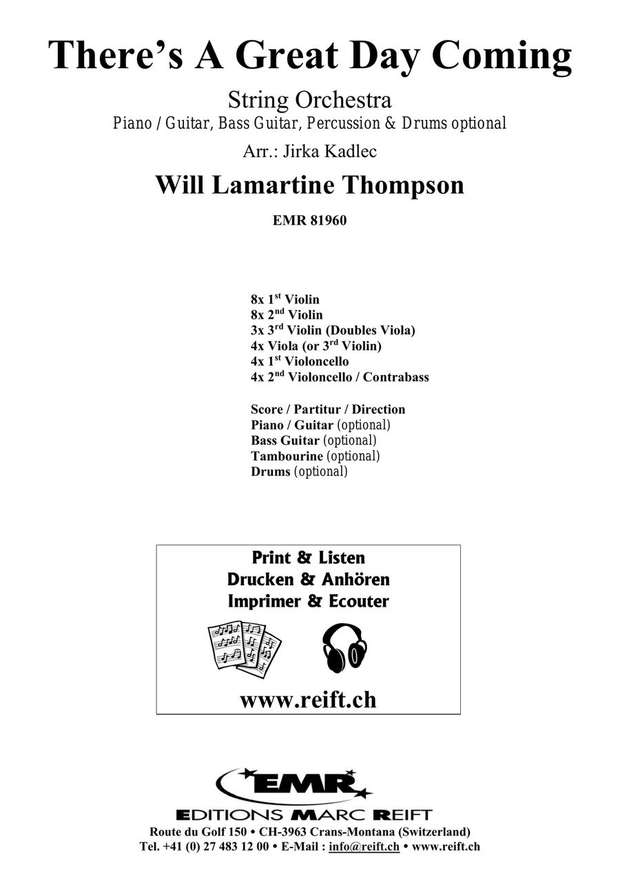 There's A Great Day Coming String Orchestra scores gallery preview page 2