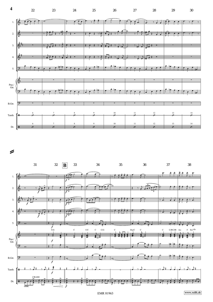 There's A Great Day Coming Woodwind Quintet scores gallery preview page 4