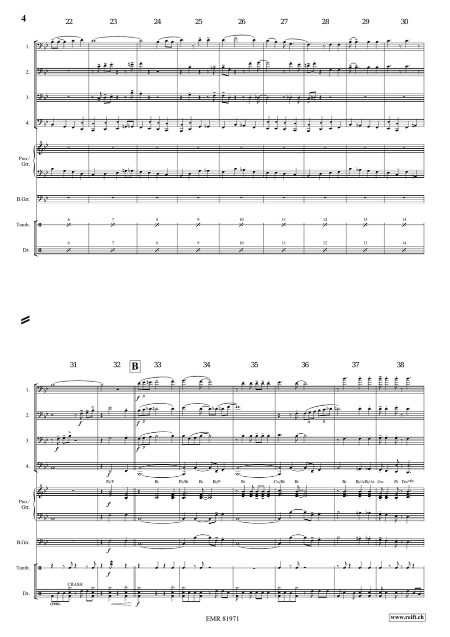 There's A Great Day Coming Trombone Quartet scores gallery preview page 4