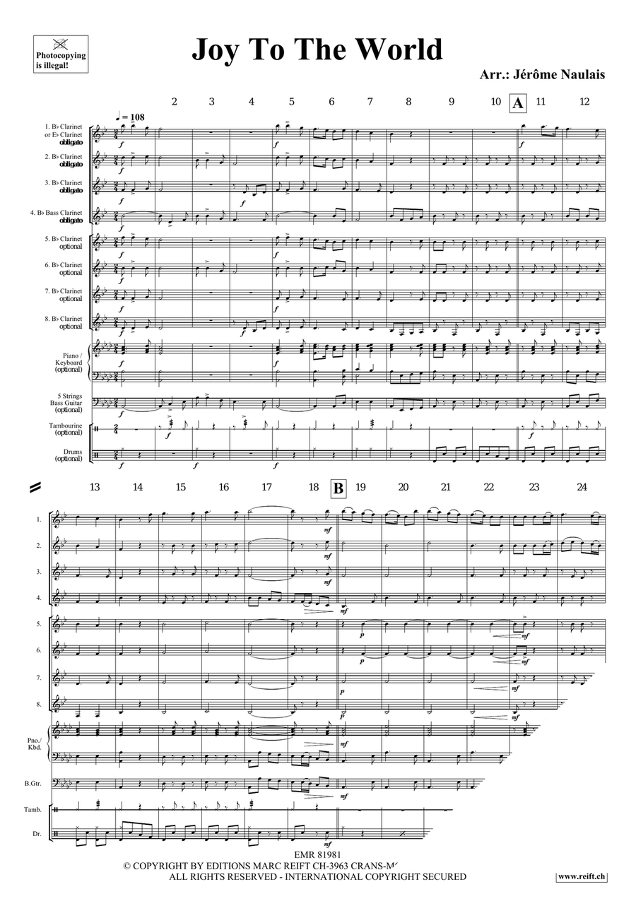 Joy To The World Joy To The World Clarinet scores gallery preview page 4