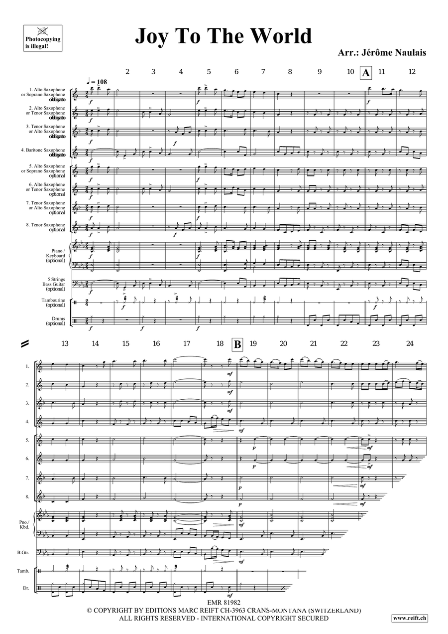 Joy To The World Joy To The World Saxophone scores gallery preview page 4