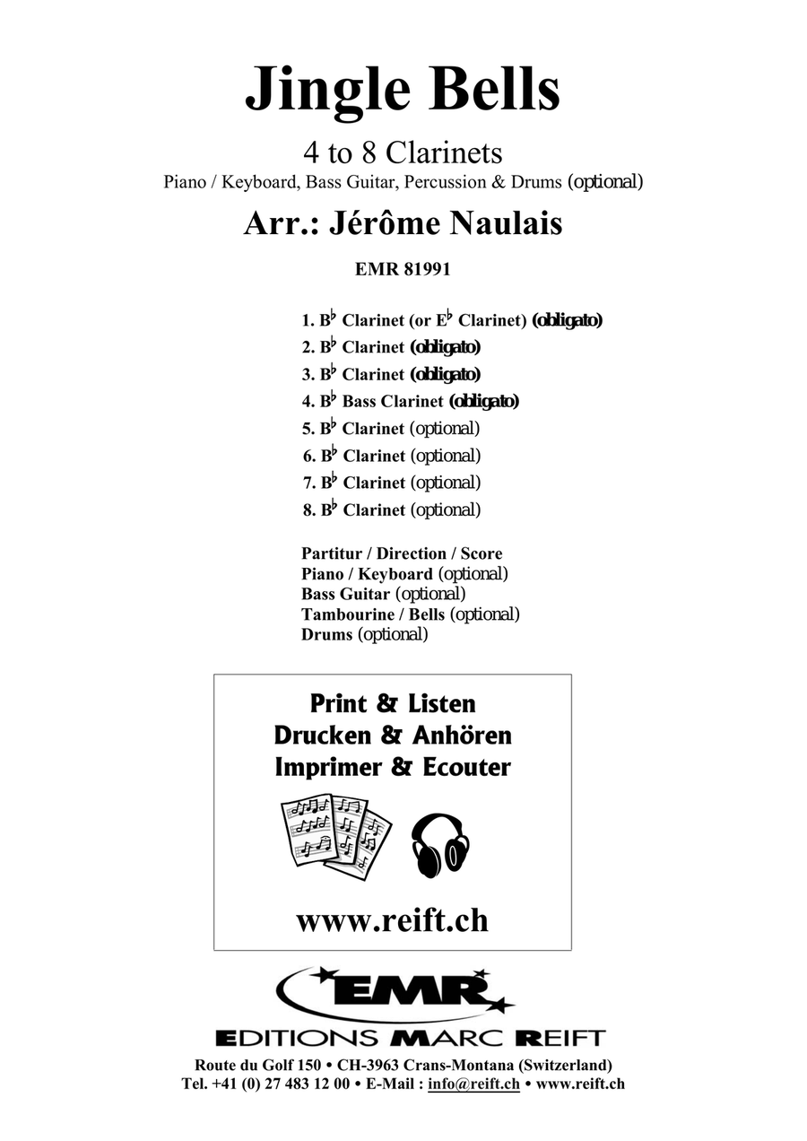 Jingle Bells Jingle Bells Clarinet scores gallery preview page 2