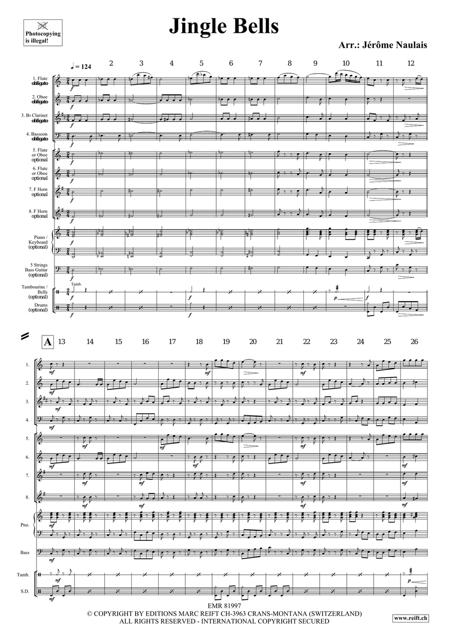 Jingle Bells Jingle Bells Woodwind Ensemble scores gallery preview page 4