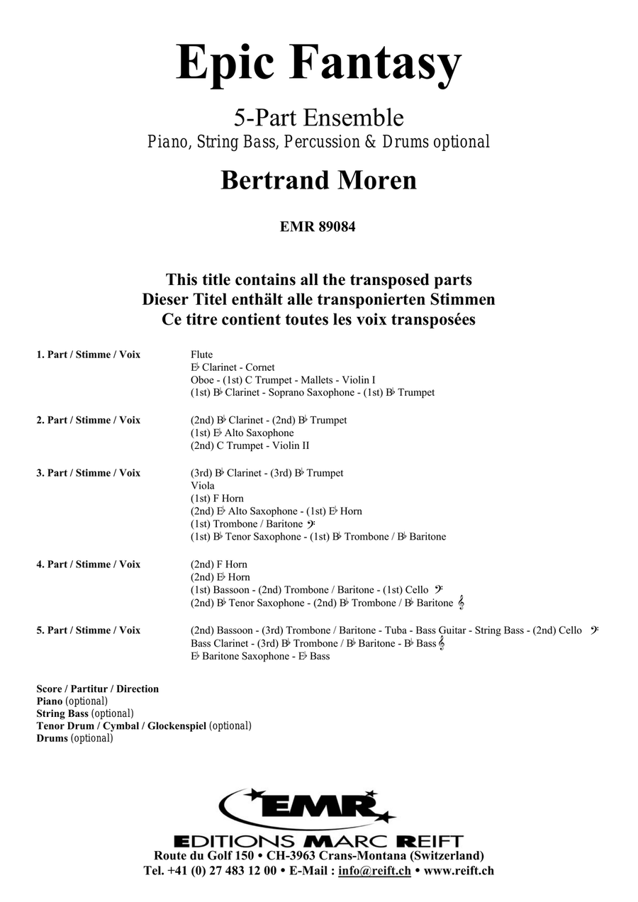 Epic Fantasy Epic Fantasy Score scores gallery preview page 2