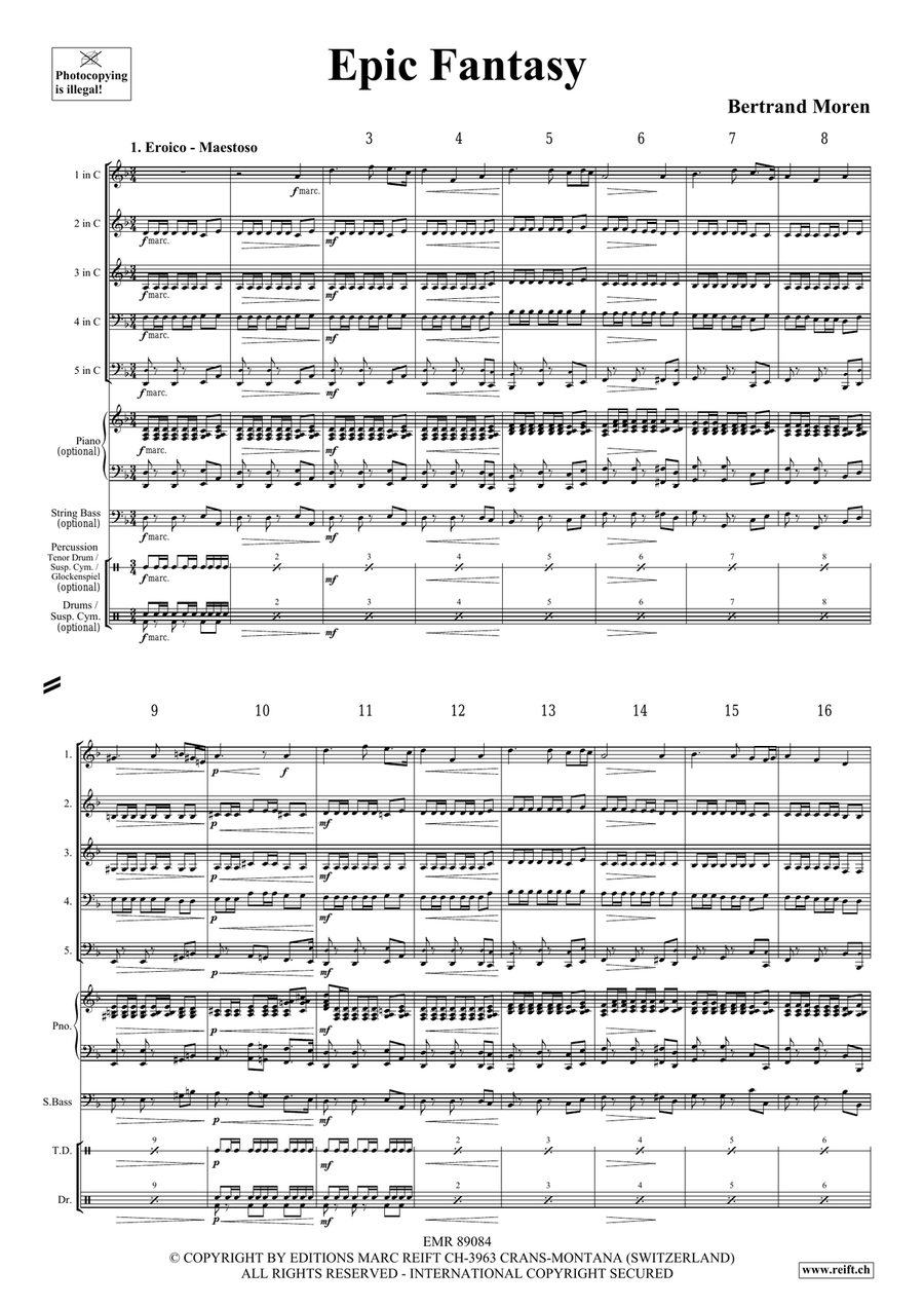 Epic Fantasy Epic Fantasy Score scores gallery preview page 4