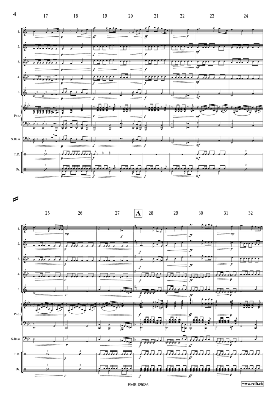 Epic Fantasy Epic Fantasy Saxophone Quintet scores gallery preview page 5