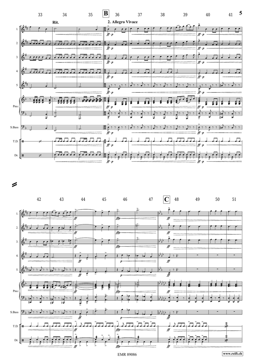Epic Fantasy Epic Fantasy Saxophone Quintet scores gallery preview page 6