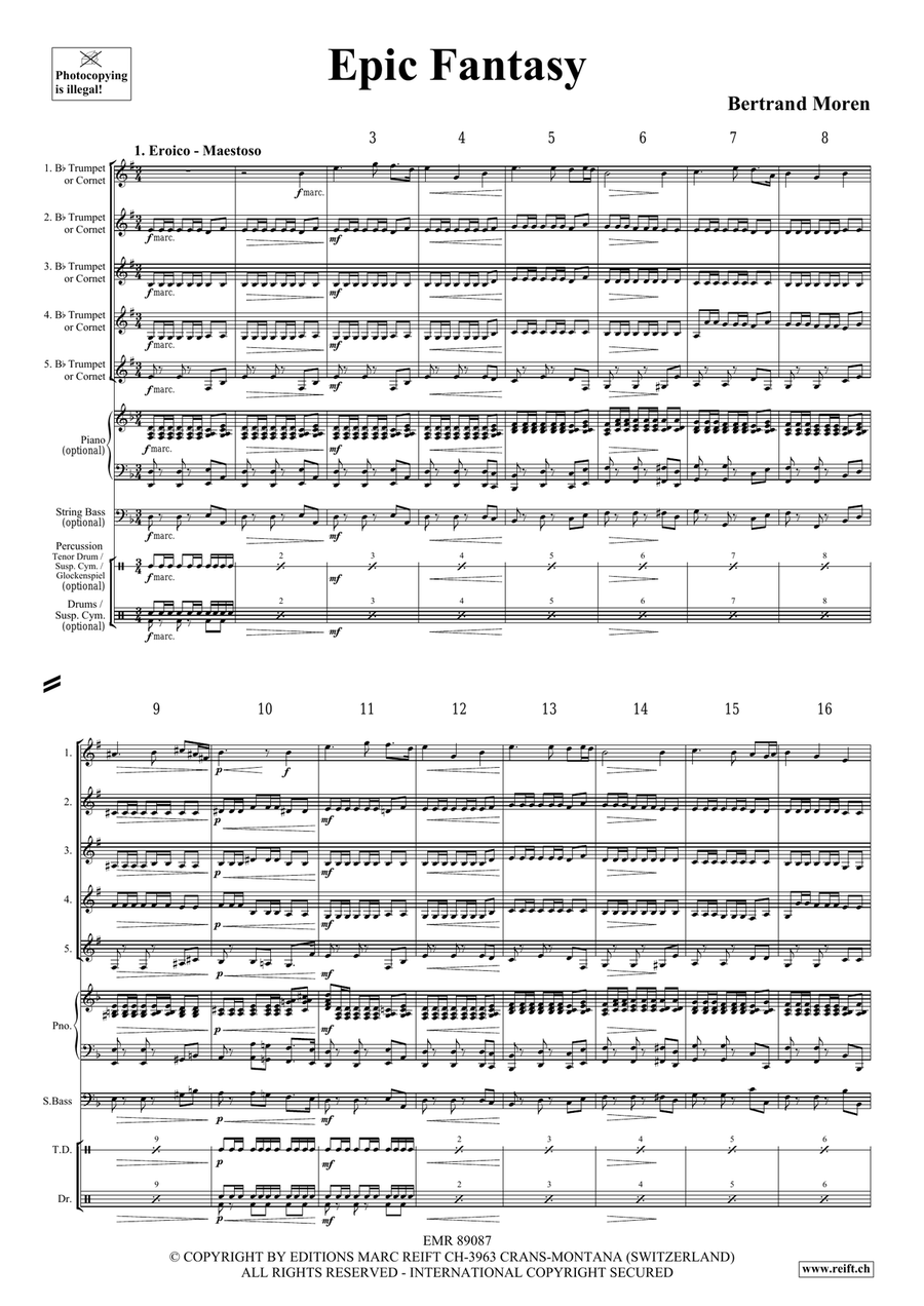 Epic Fantasy Epic Fantasy Cornet scores gallery preview page 4