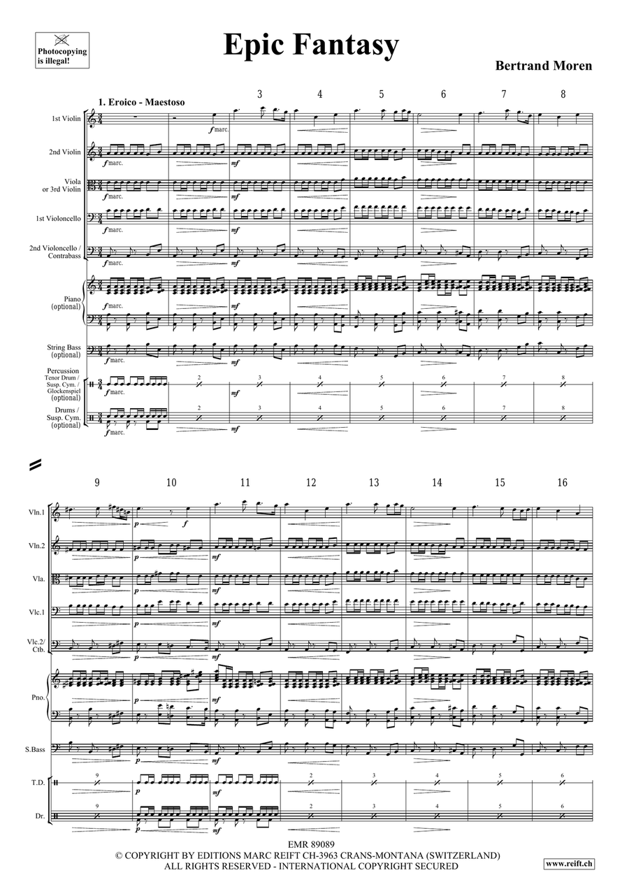 Epic Fantasy Epic Fantasy String Quintet scores gallery preview page 4