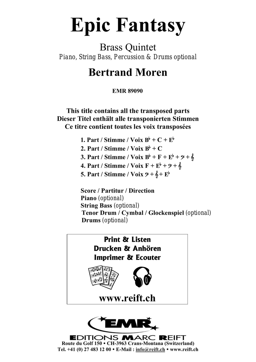Epic Fantasy Epic Fantasy Brass Quintet scores gallery preview page 2