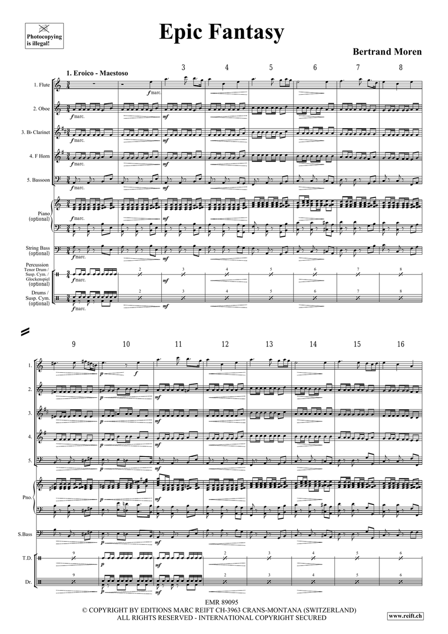 Epic Fantasy Epic Fantasy Woodwind Quintet scores gallery preview page 4