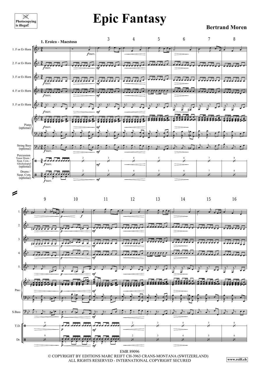 Epic Fantasy Epic Fantasy Horn scores gallery preview page 4