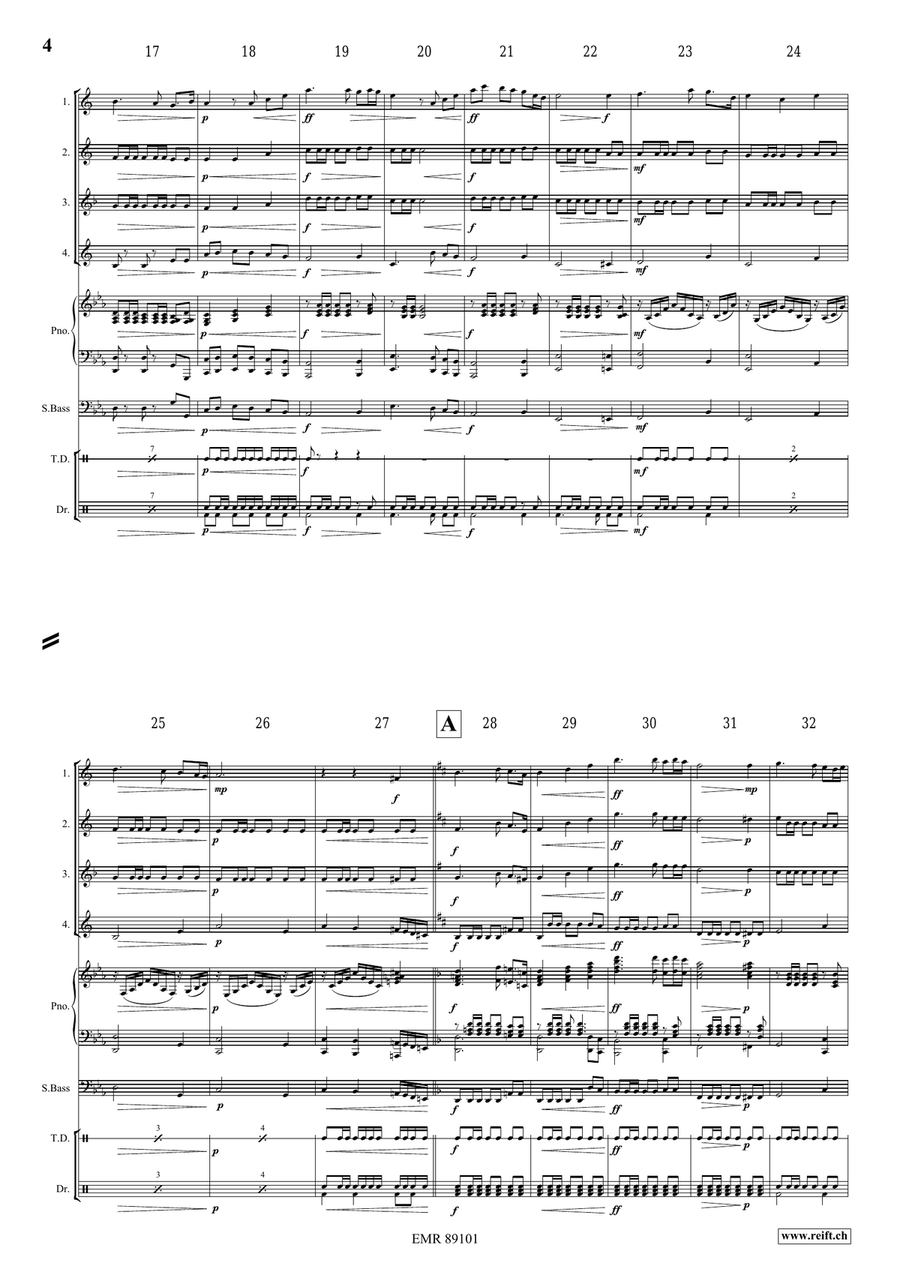 Epic Fantasy Epic Fantasy Saxophone Quartet scores gallery preview page 5