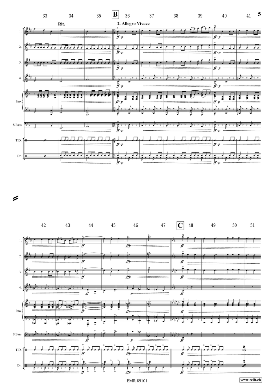 Epic Fantasy Epic Fantasy Saxophone Quartet scores gallery preview page 6
