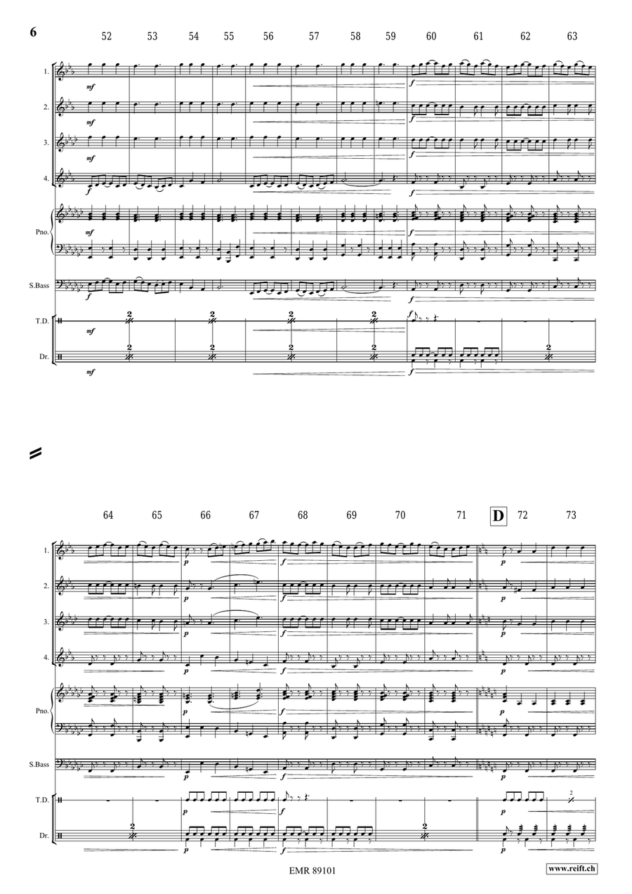 Epic Fantasy Epic Fantasy Saxophone Quartet scores gallery preview page 7
